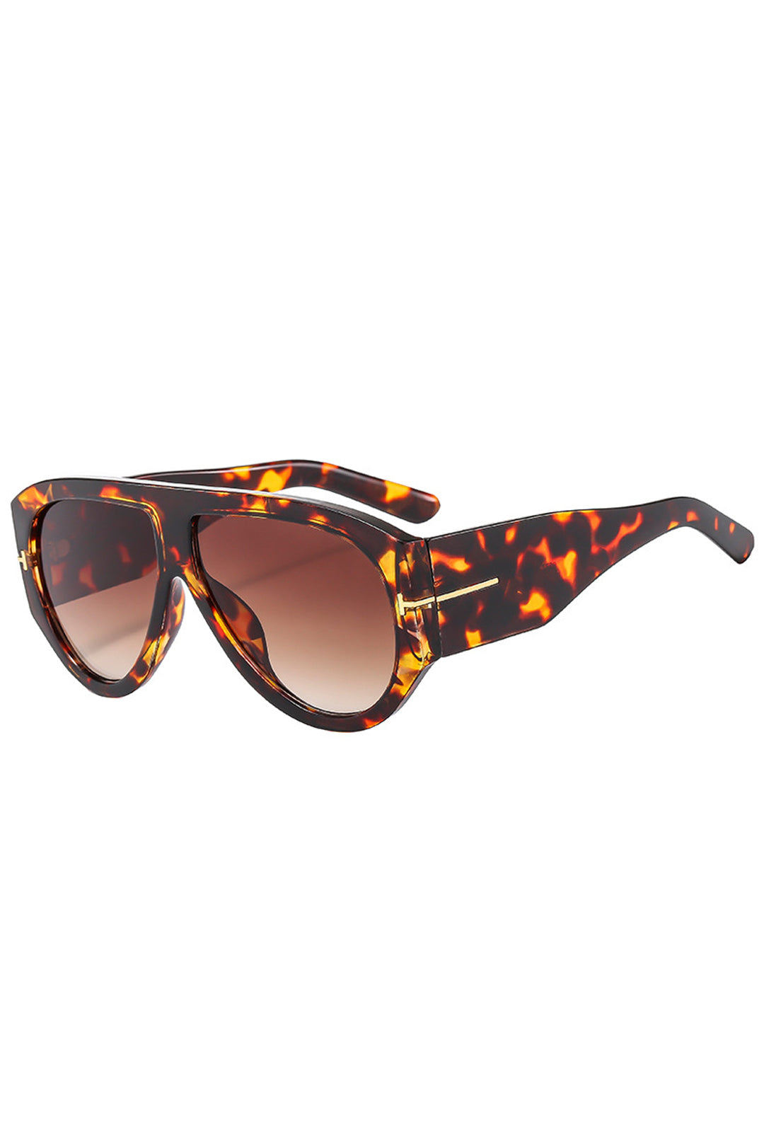 Leopard Print Frame Sunglasses