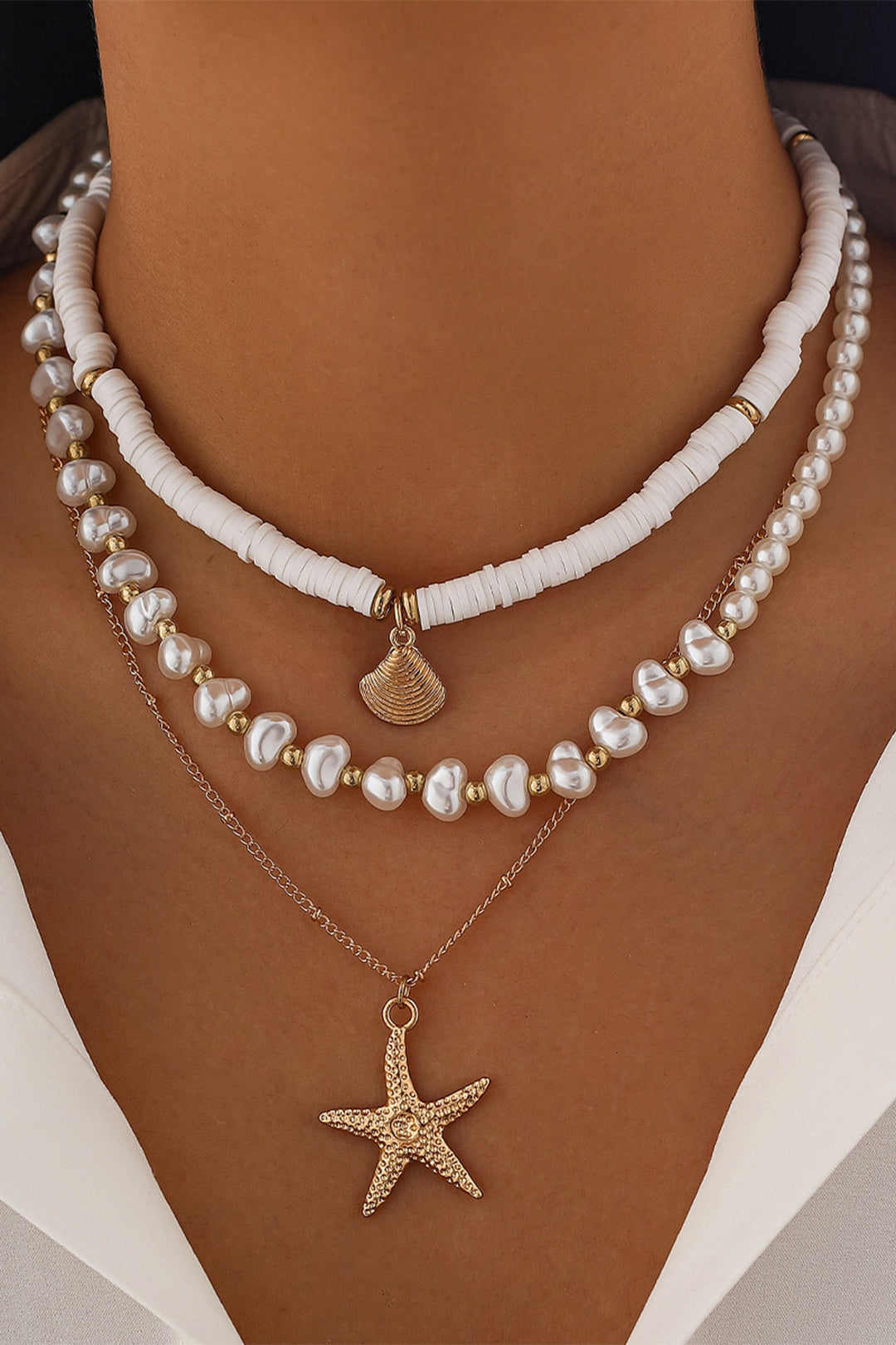 Shell Irregular Stacking Necklace