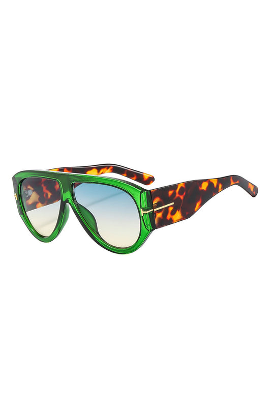 Leopard Print Frame Sunglasses