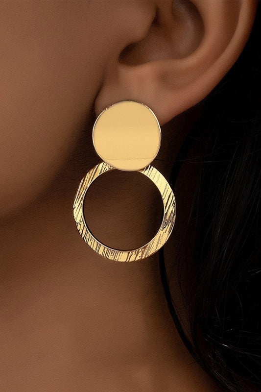 Hollow Round Spliced Earrings