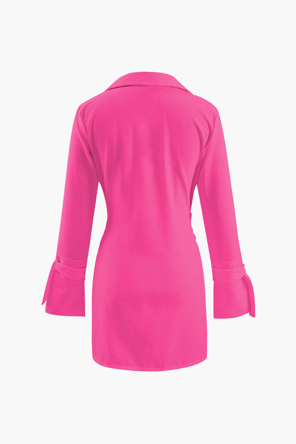 Vestido camisero mini cruzado con escote en V profundo 