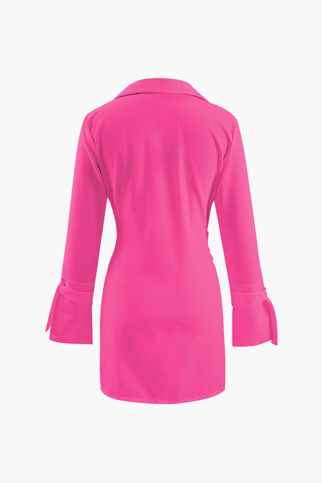 Vestido camisero mini cruzado con escote en V profundo 