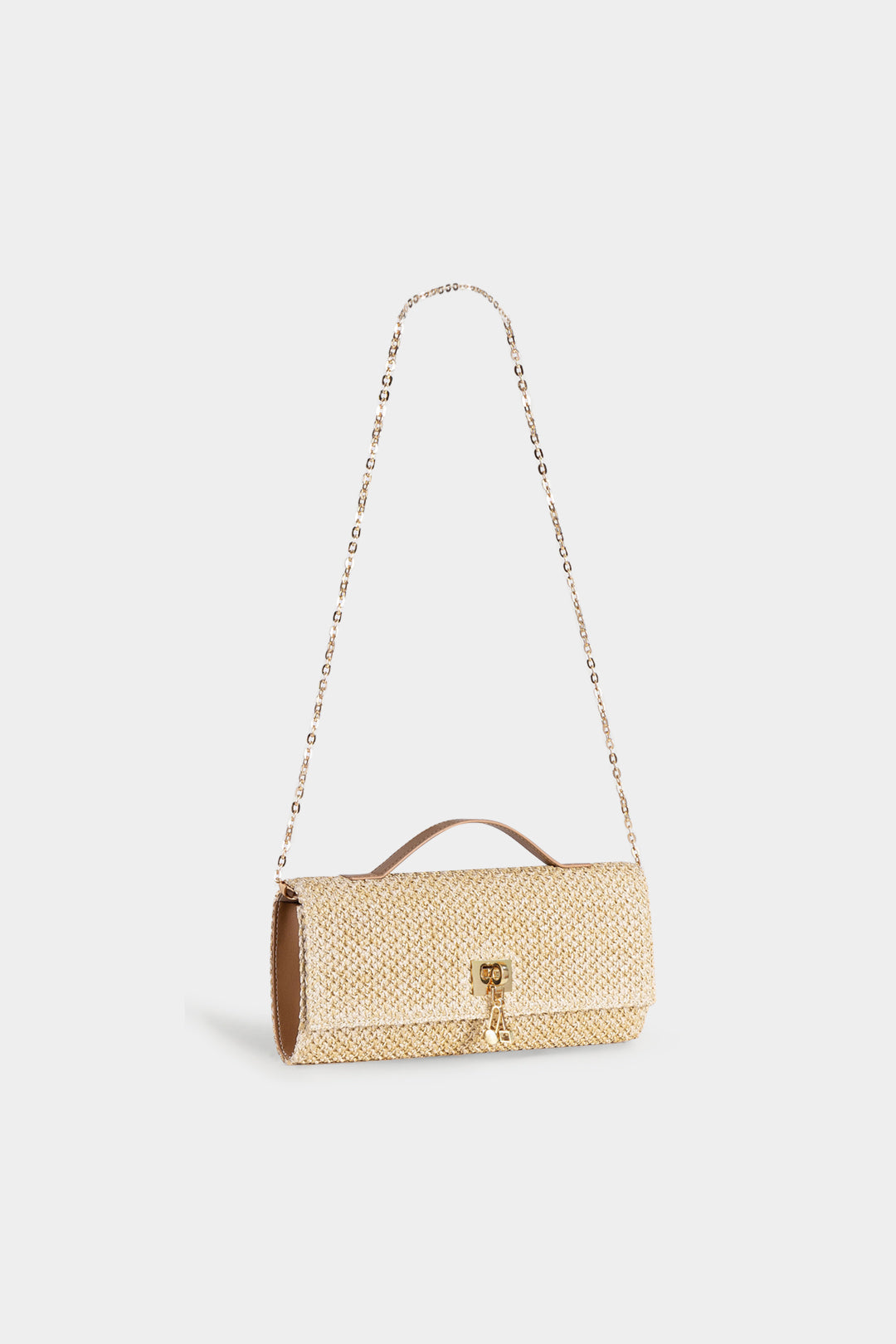 Straw Woven Textured Cross-Body Bag