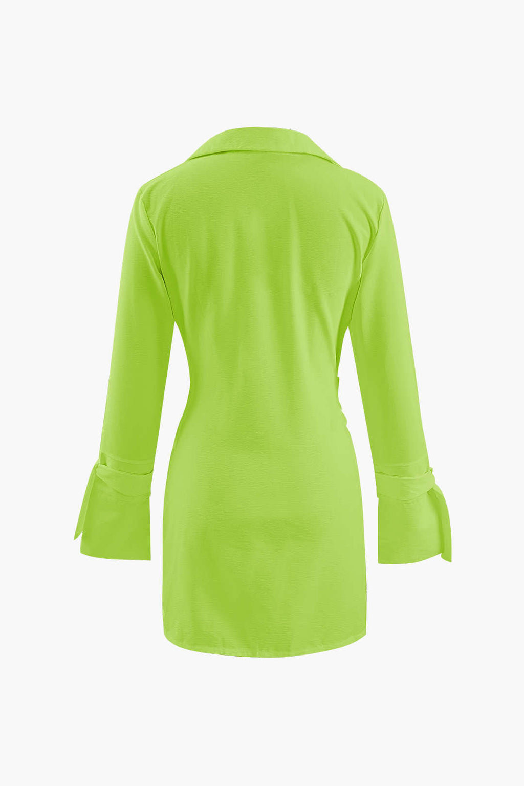 Vestido camisero mini cruzado con escote en V profundo 