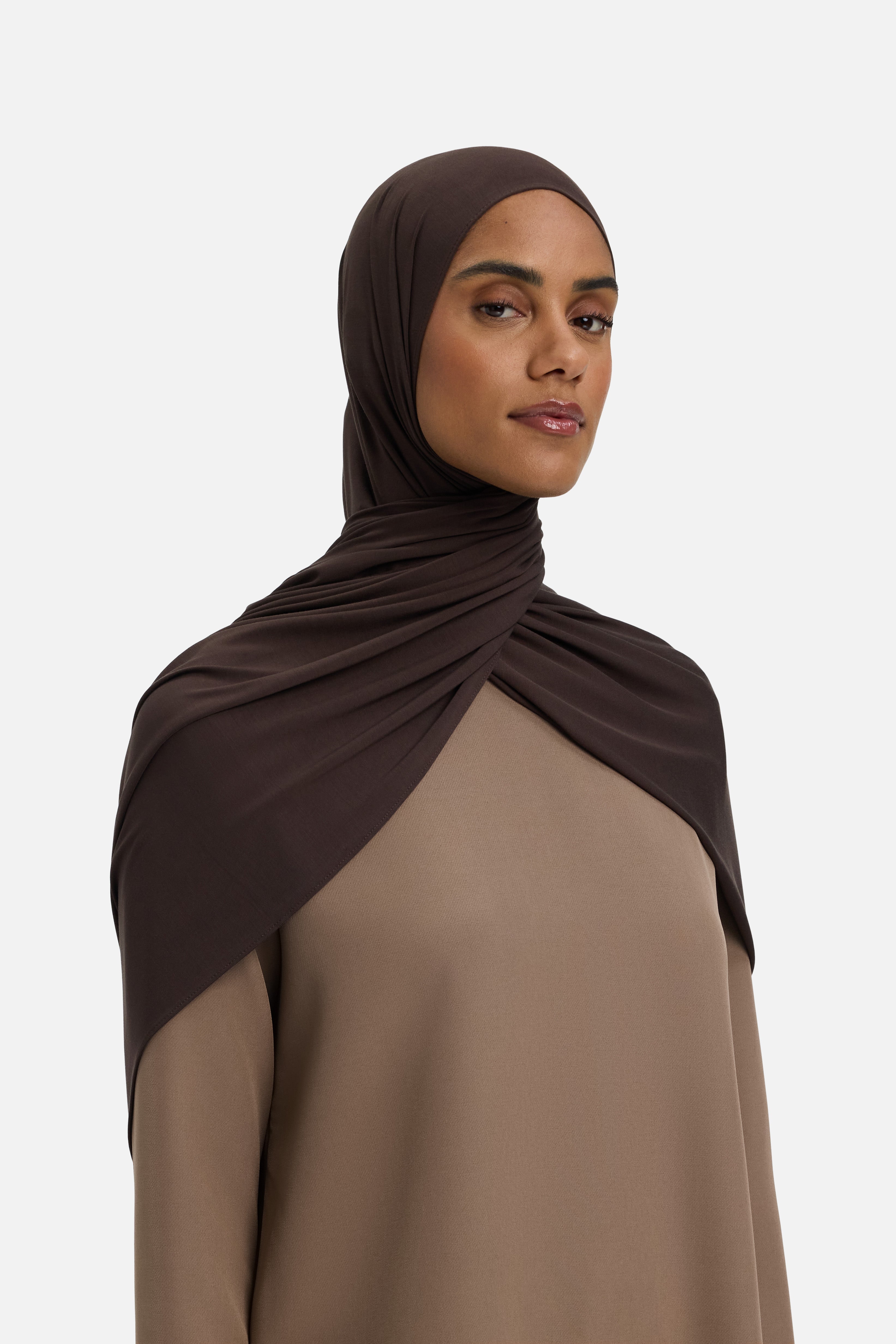 Hijab Jersey de Bambou Respirant Collection Noisette