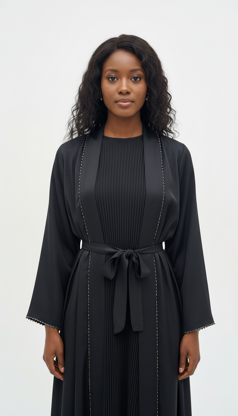 Zahra Abaya à Double Voilage