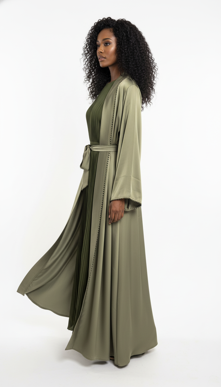 Zahra Abaya à Double Voilage