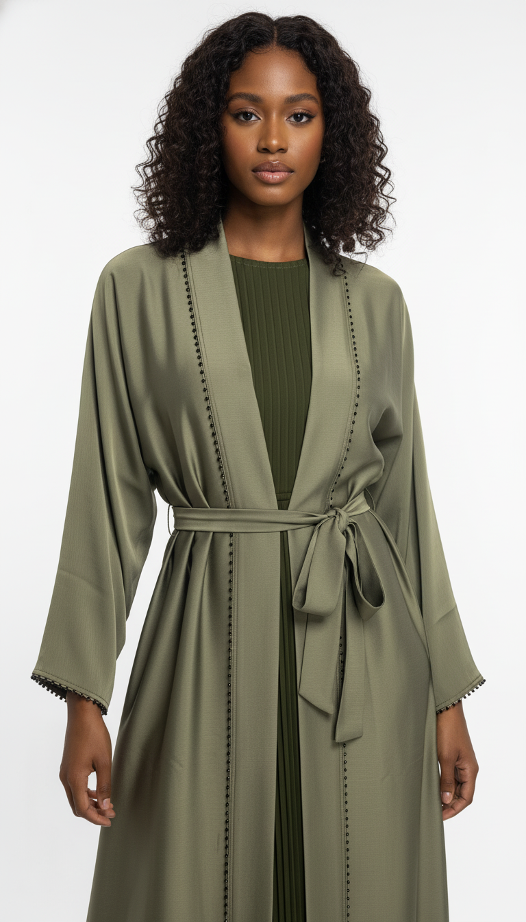 Zahra Abaya à Double Voilage