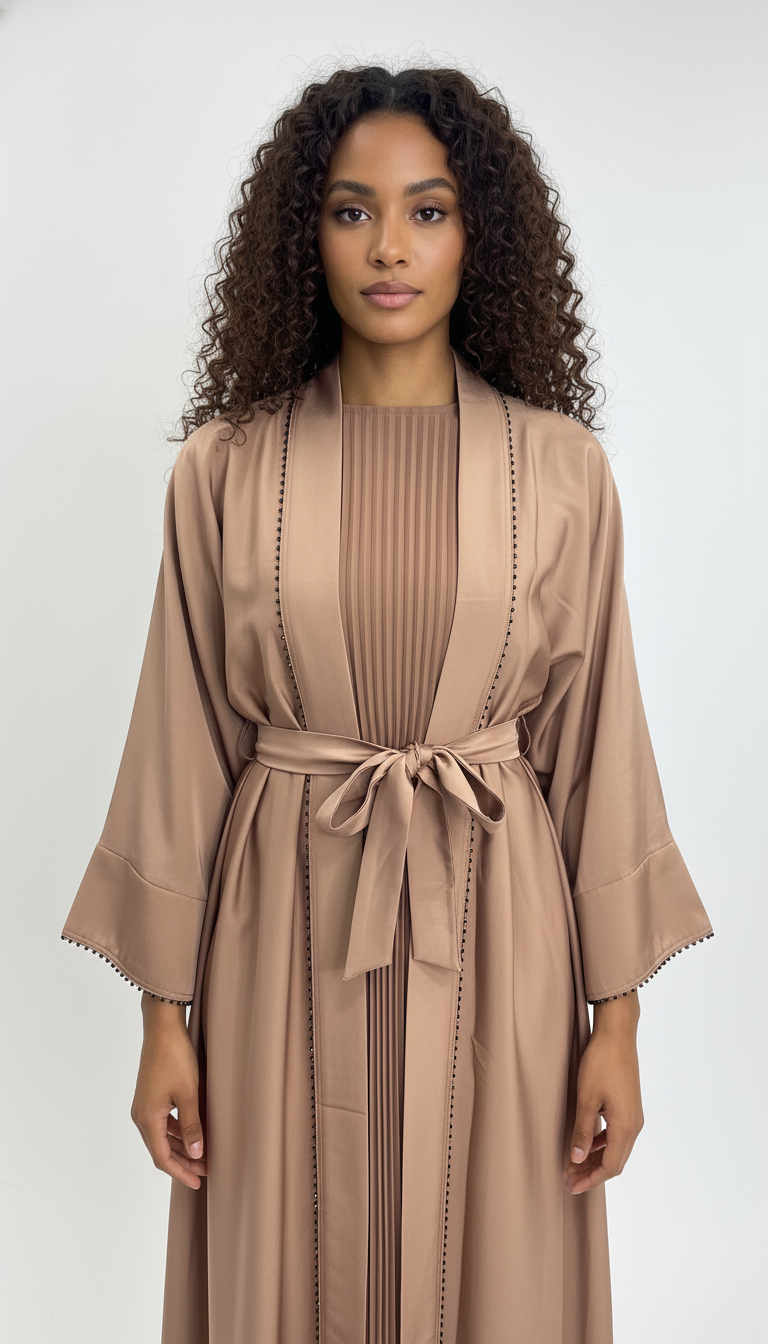 Zahra Abaya à Double Voilage