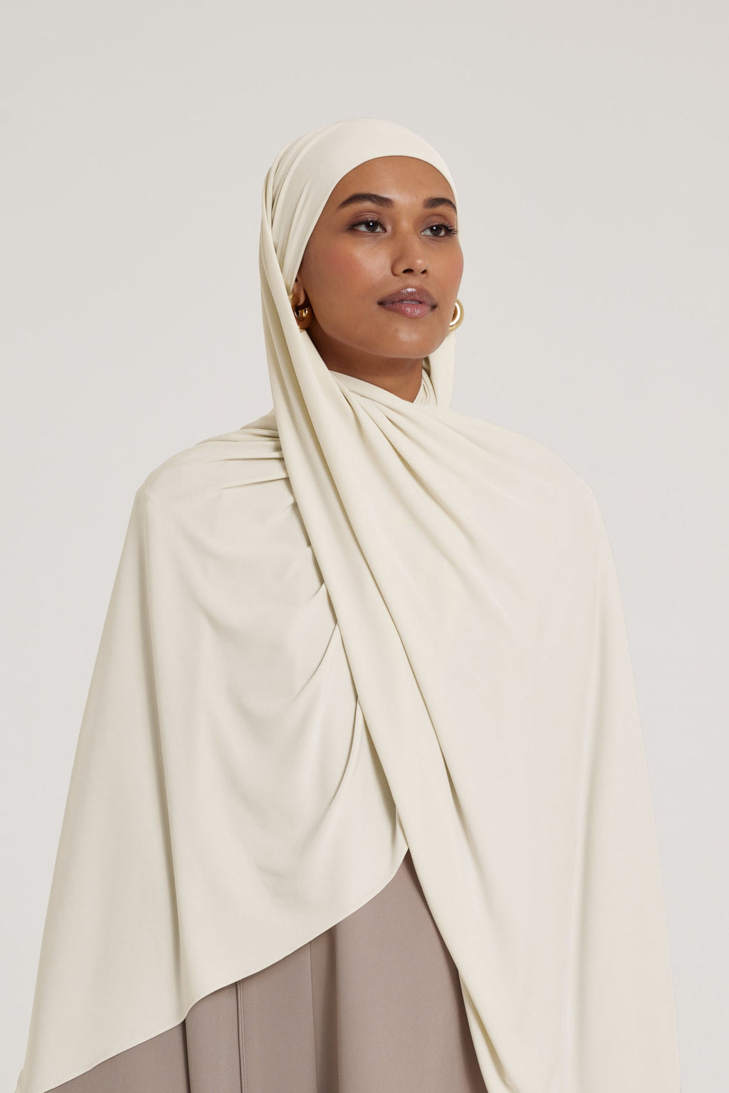 Breathable Jersey Scarf | Cream