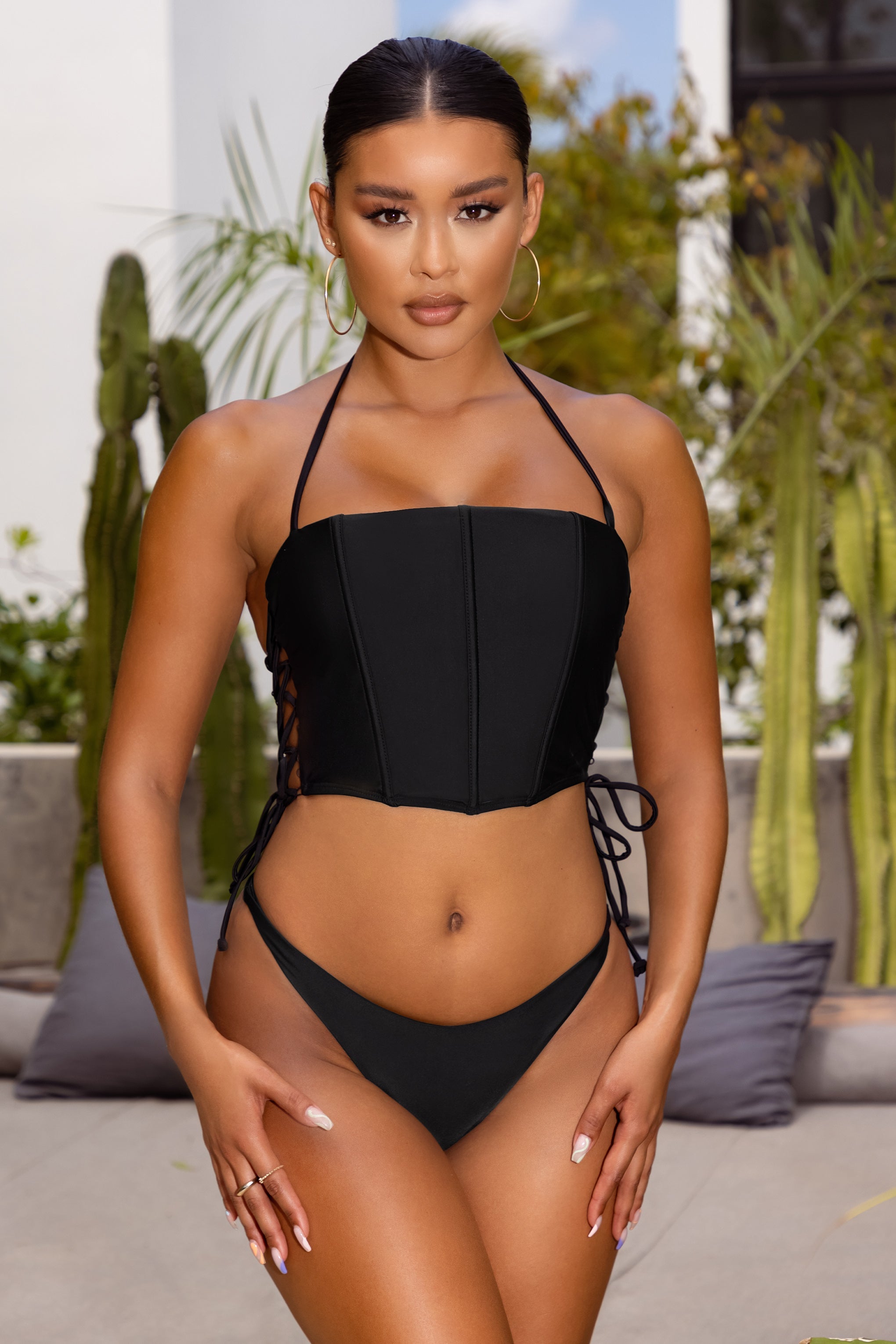 Sun Rise | Black Brazilian Bikini Brief Top