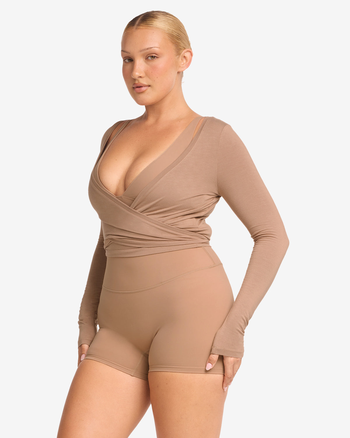 Ballet Wrap Top | Toffee