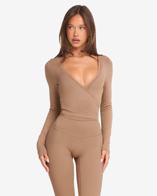 Ballet Wrap Top | Toffee
