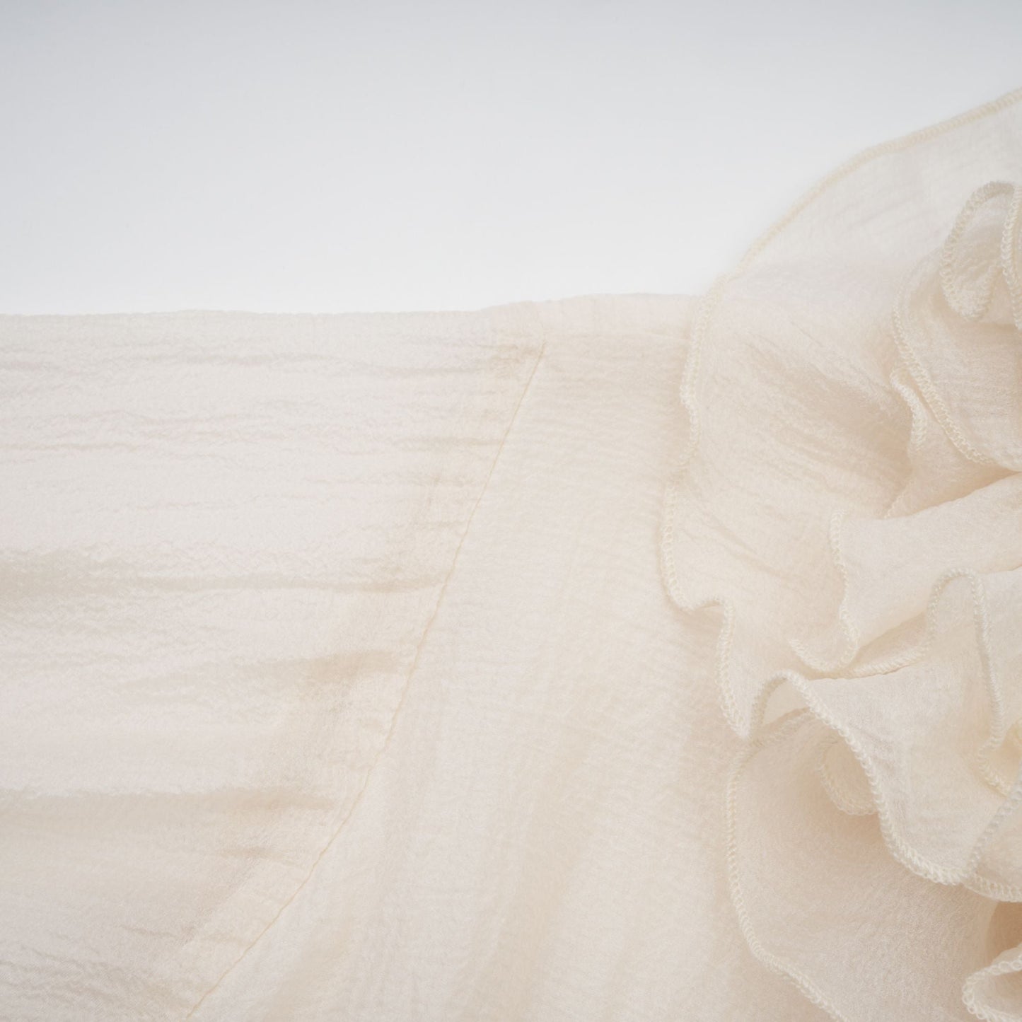 Zéphyrine floral-appliqué tiered mini dress in Neutrals
