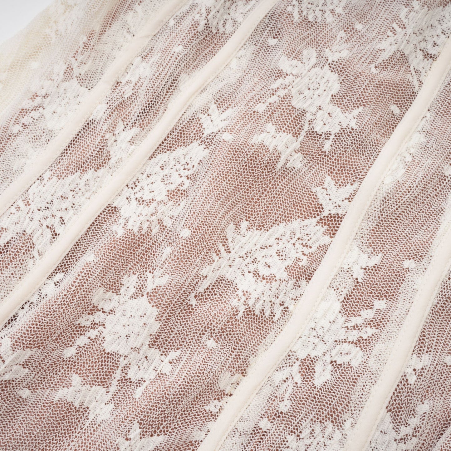 Marlene White Flared Lace Maxi Dress