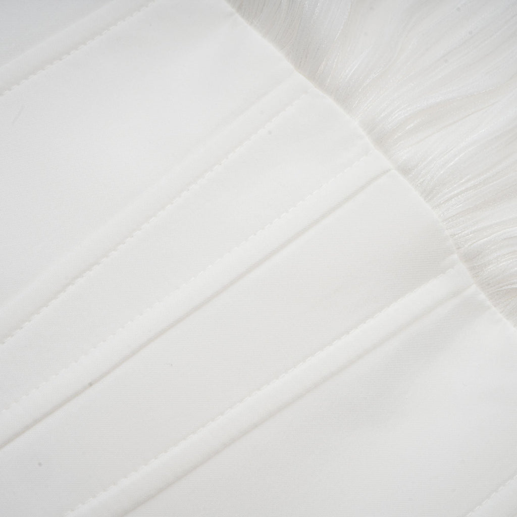 Rosier fully-pleated cinched mini dress in White