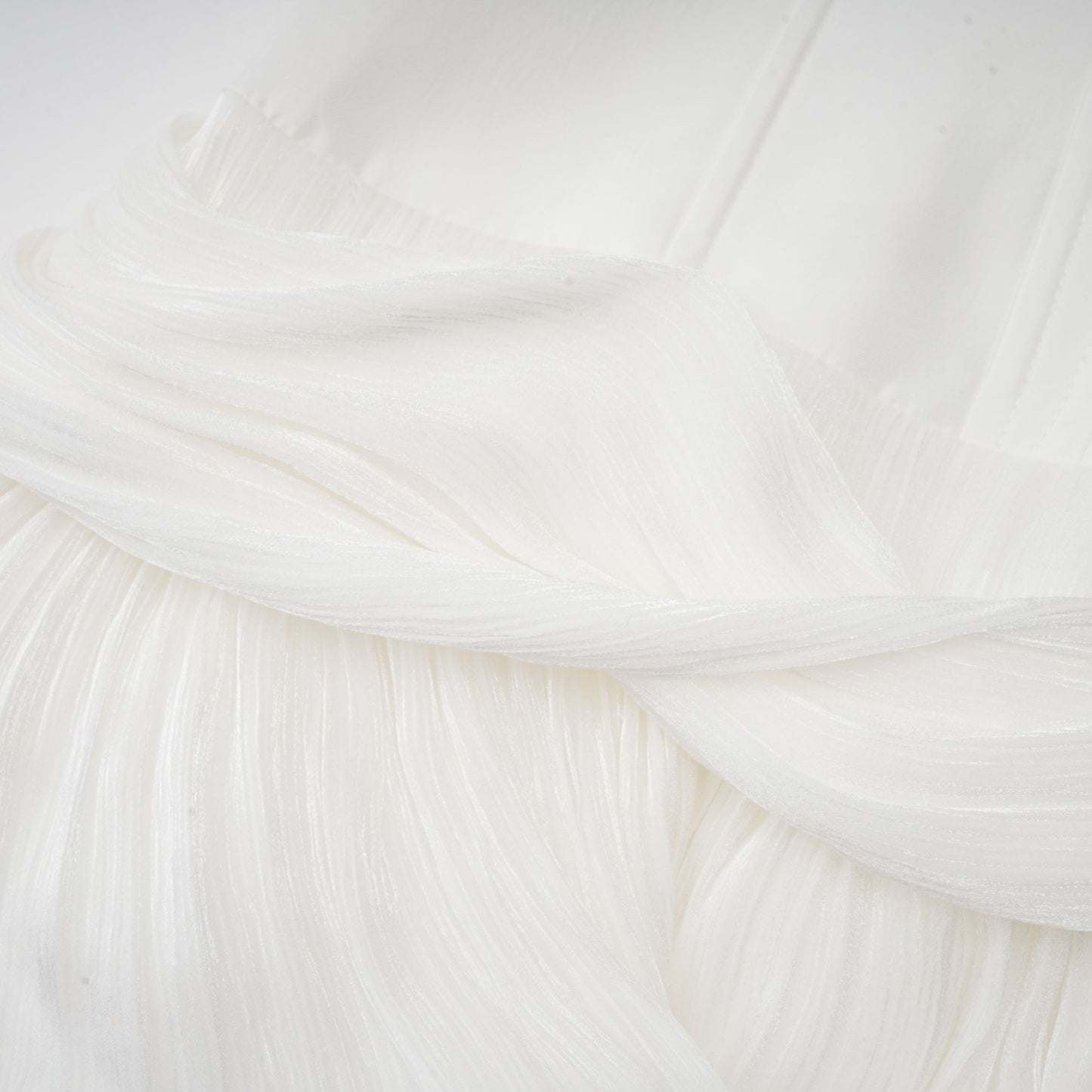 Rosier fully-pleated cinched mini dress in White