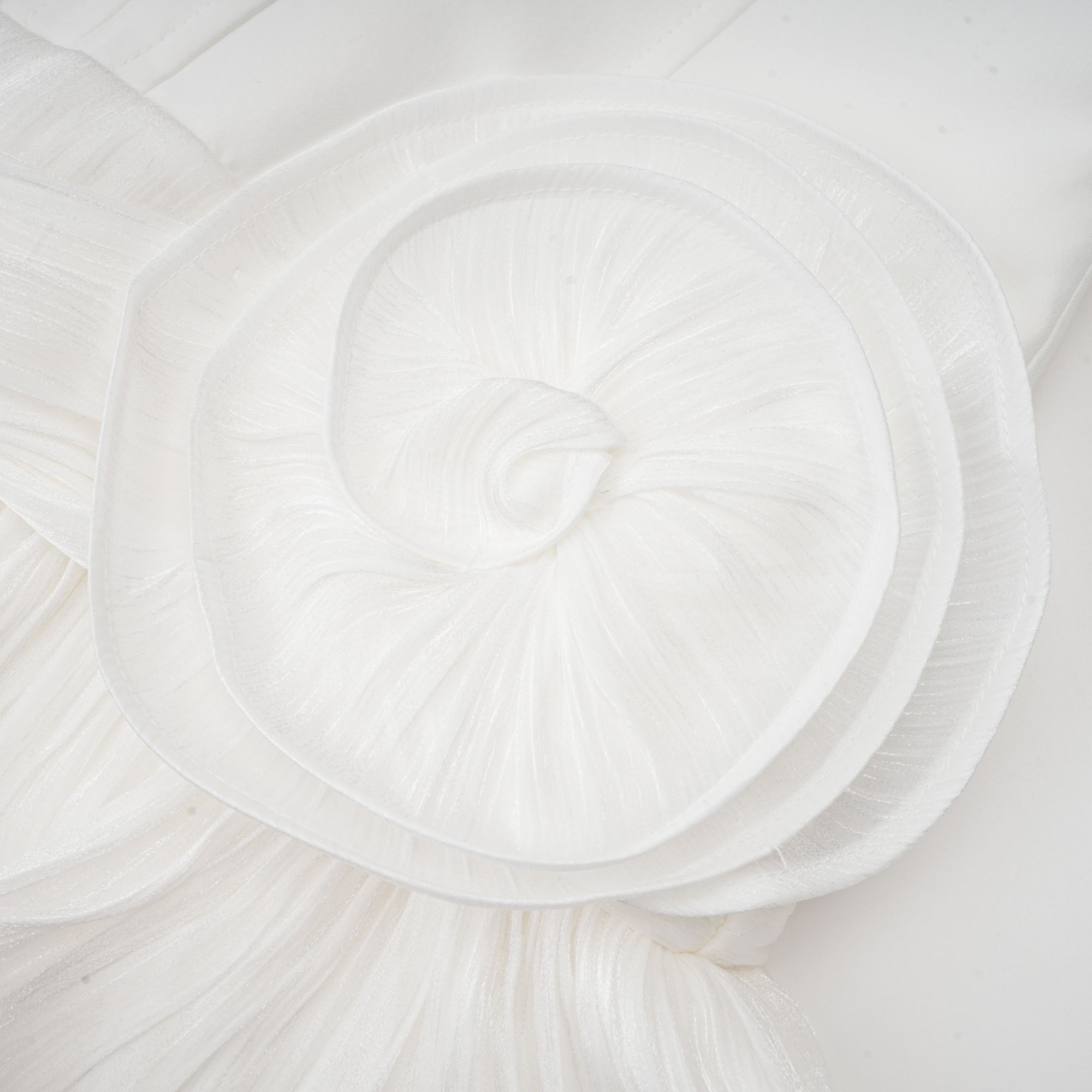 Rosier fully-pleated cinched mini dress in White