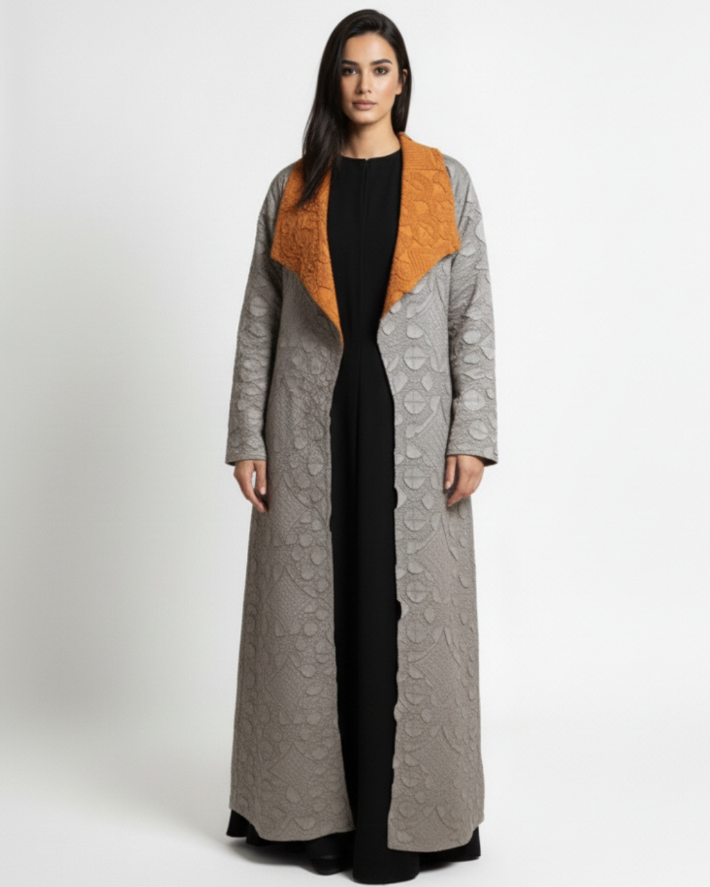 Issey Abaya Réversible – Tissu Plissé Luxe Inspiré Issey Miyake