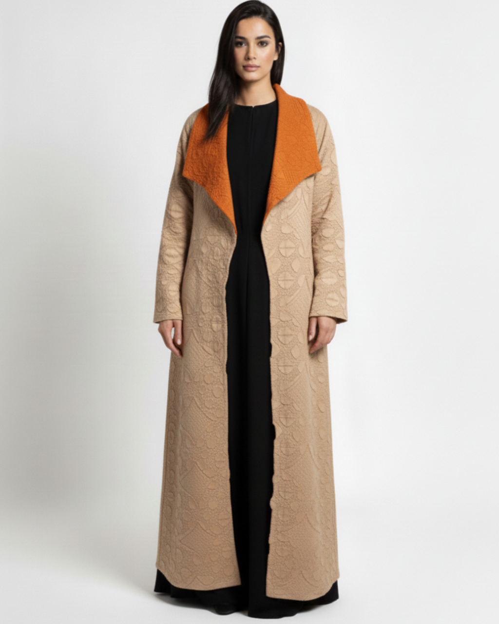 Issey Abaya Réversible – Tissu Plissé Luxe Inspiré Issey Miyake