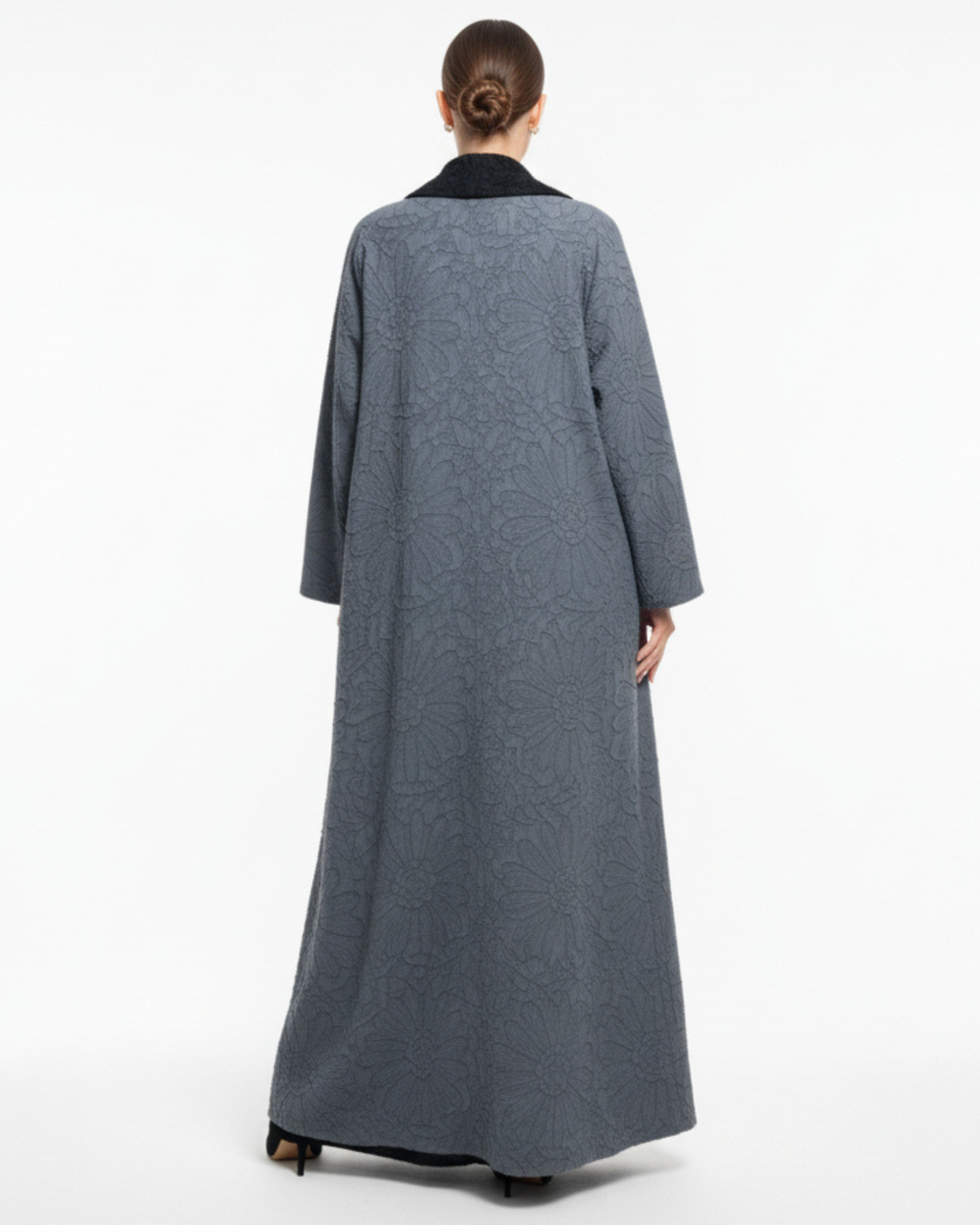 Issey Abaya Réversible – Tissu Plissé Luxe Inspiré Issey Miyake
