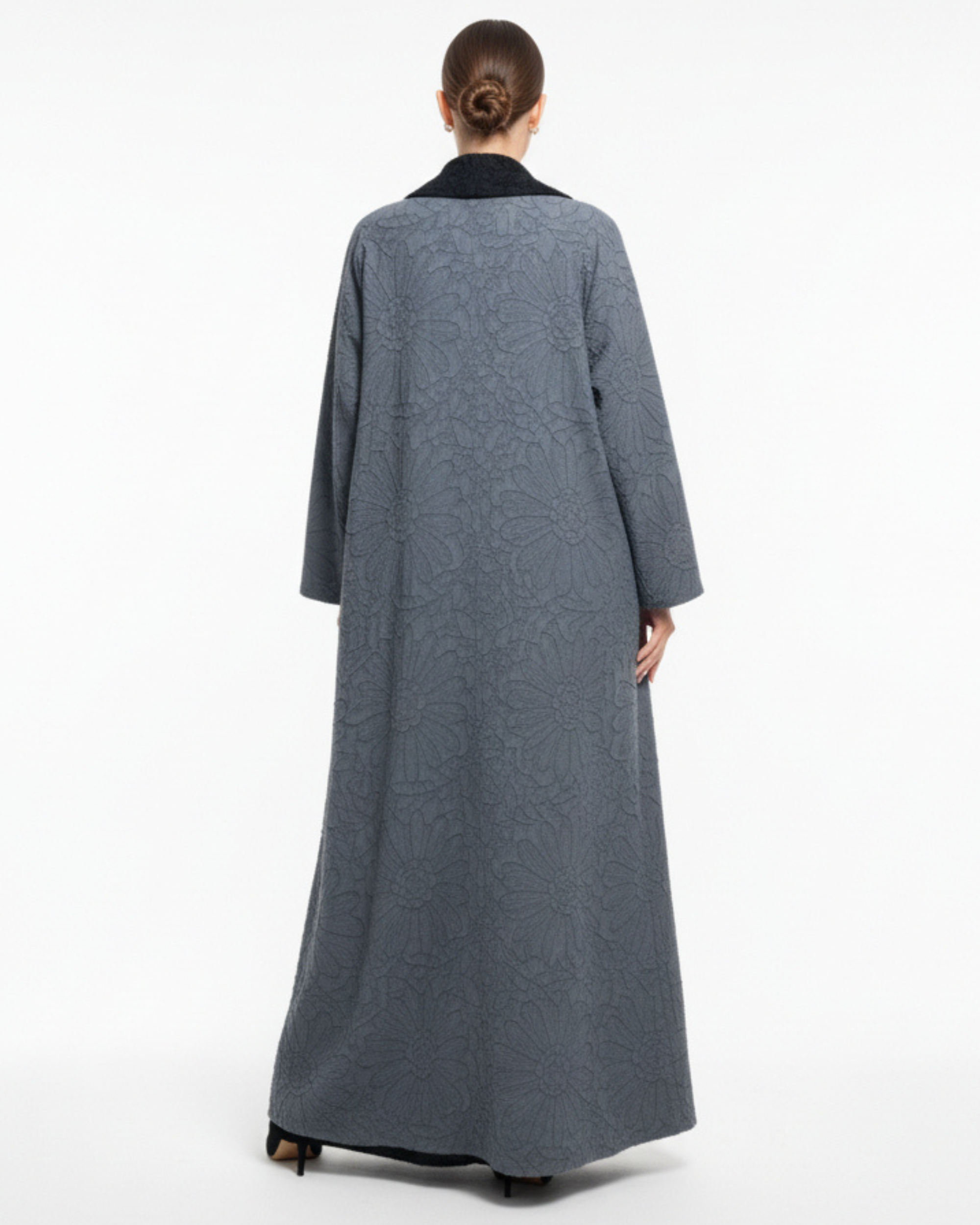 Issey Abaya Réversible – Tissu Plissé Luxe Inspiré Issey Miyake
