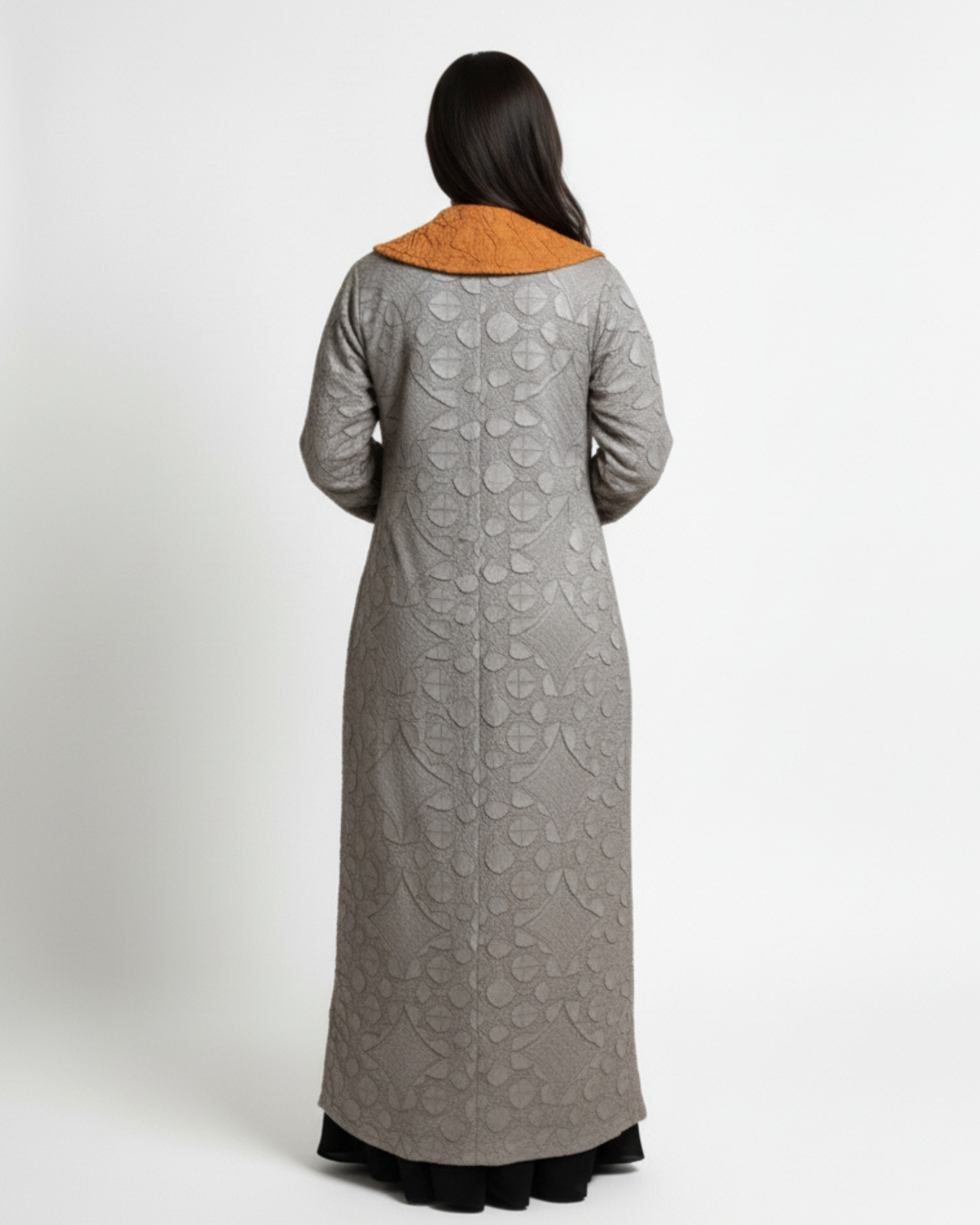 Issey Abaya Réversible – Tissu Plissé Luxe Inspiré Issey Miyake