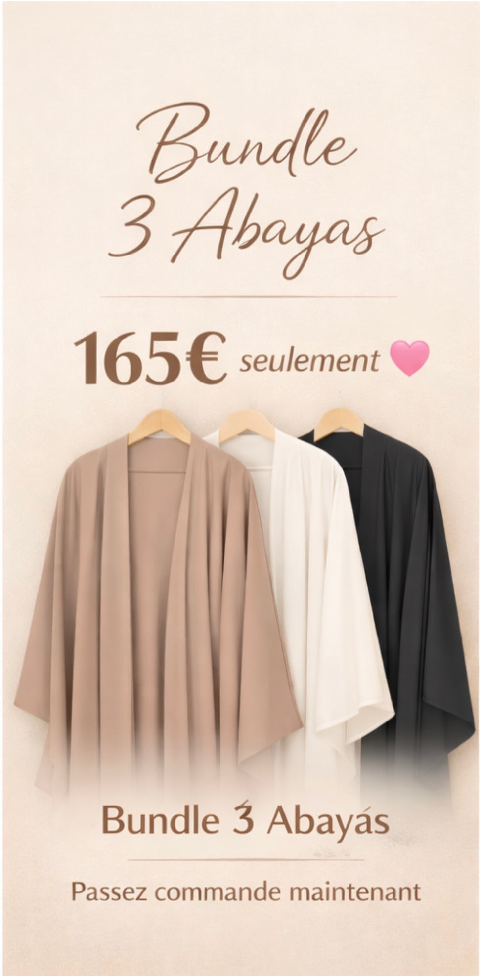 Bundle 3 Robes – 165 € ⭐ Meilleure vente