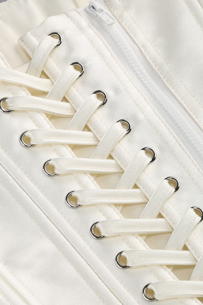 Halter Corset Hand Embroidered Floral Dess