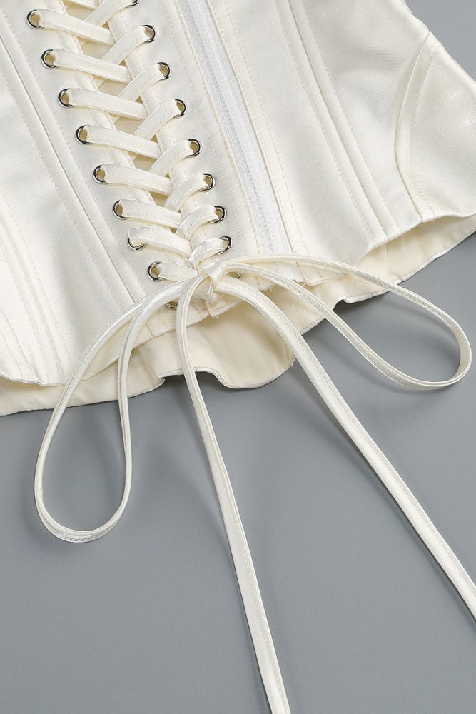 Halter Corset Hand Embroidered Floral Dess