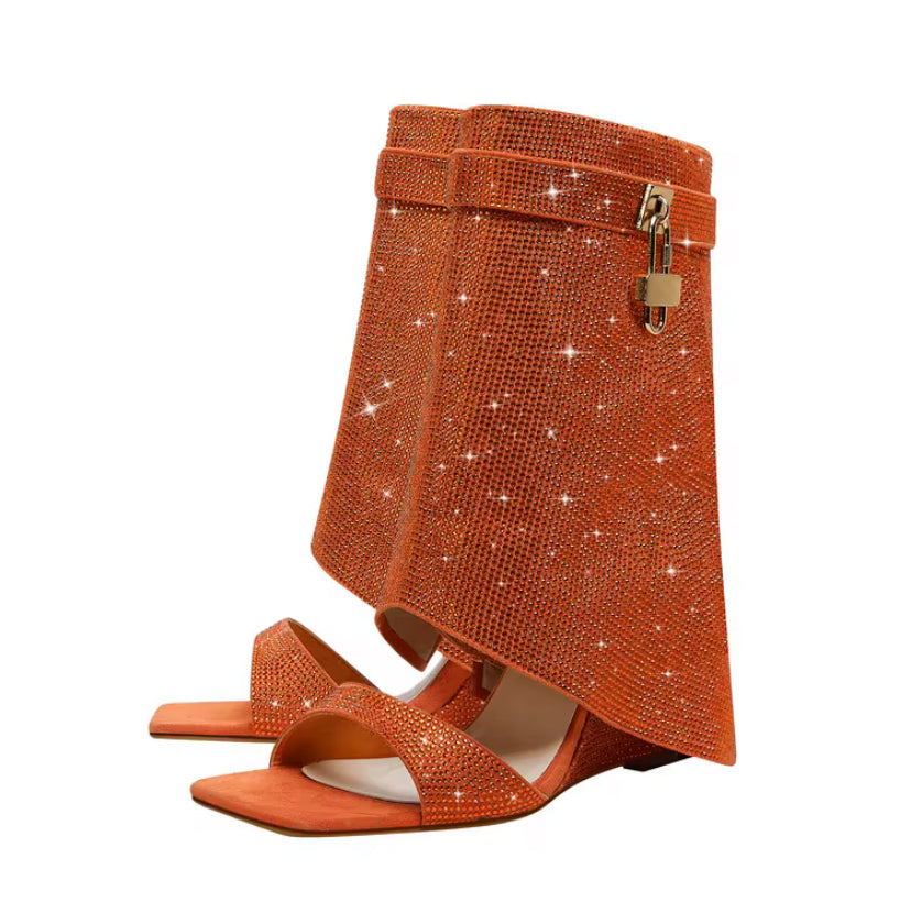 Glitter Wedge Sandals – Sparkly Platform Sandals for Women