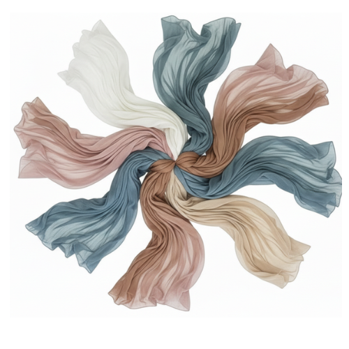 Hijab en Organza Satiné – Élégance & Brillance