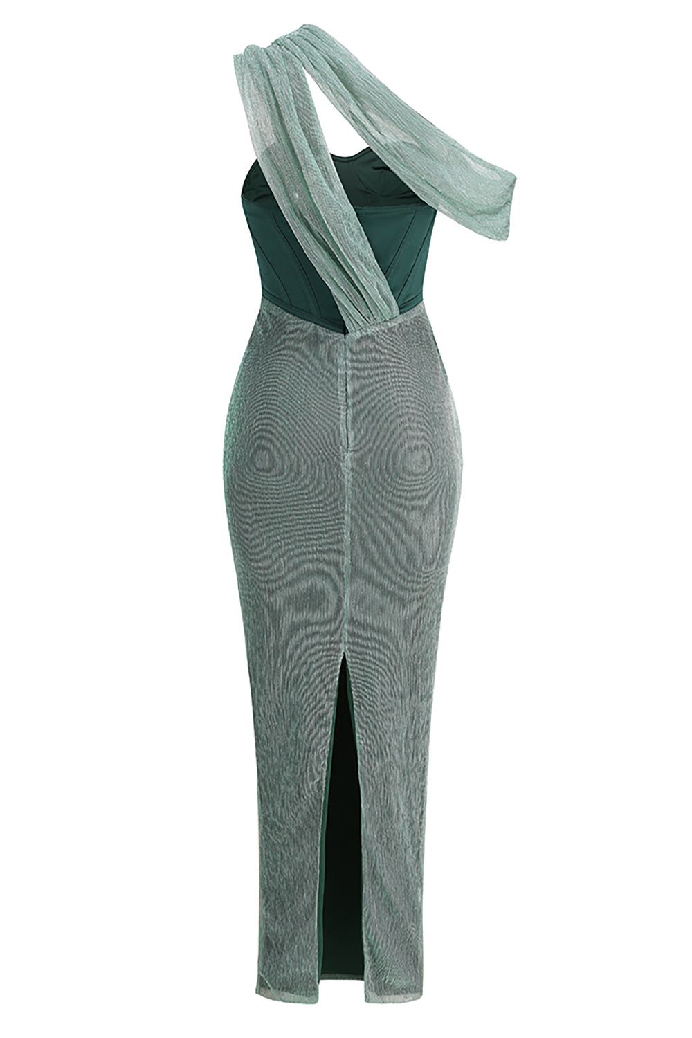 One shoulder Draped Maxi Dress