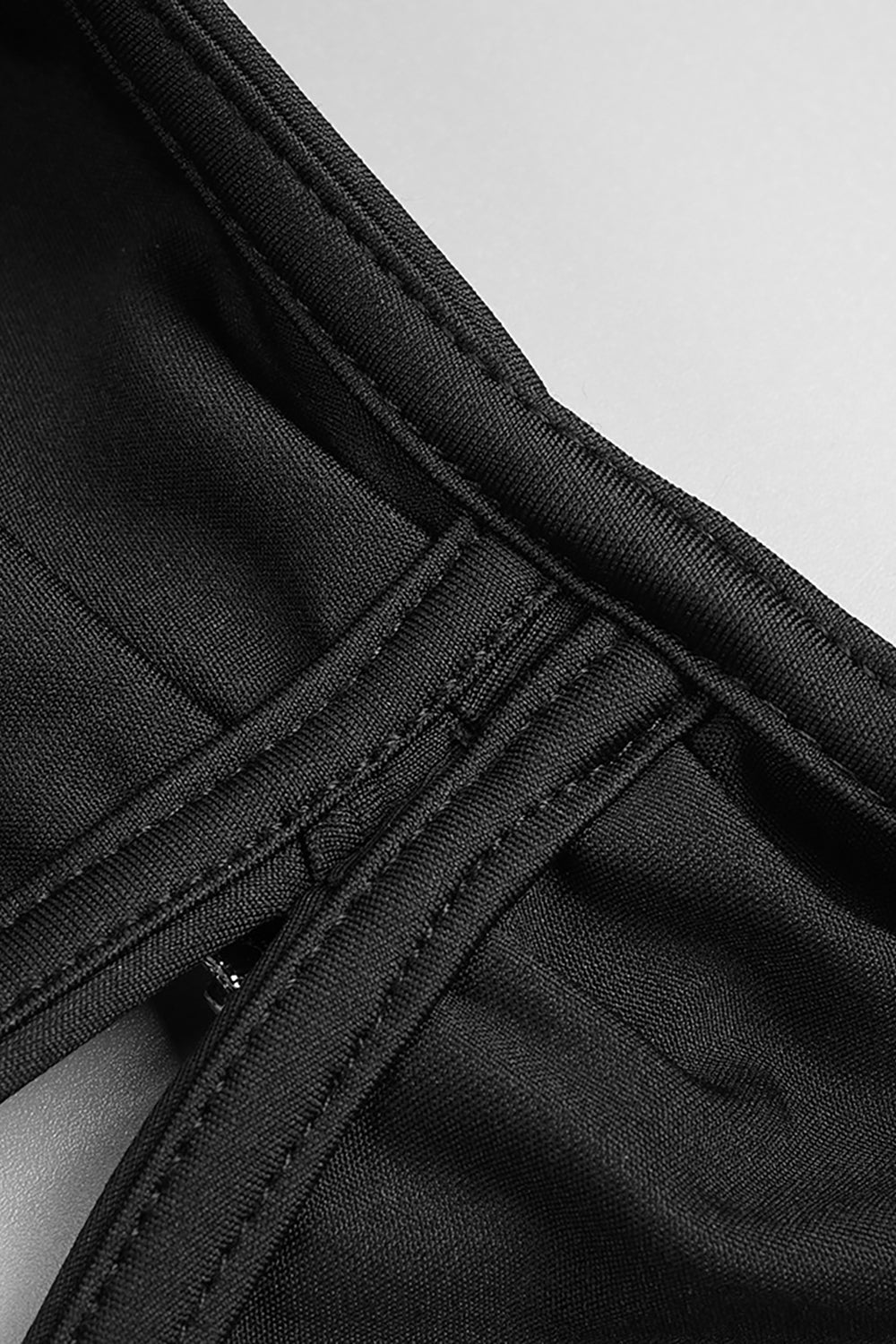 Padded-shoulder Ppanel-insert Gown