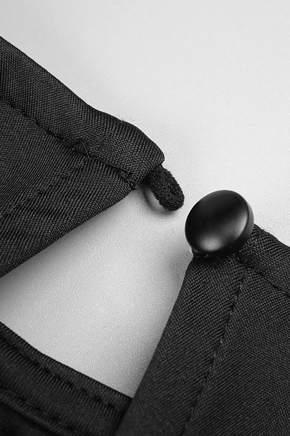 Padded-shoulder Ppanel-insert Gown