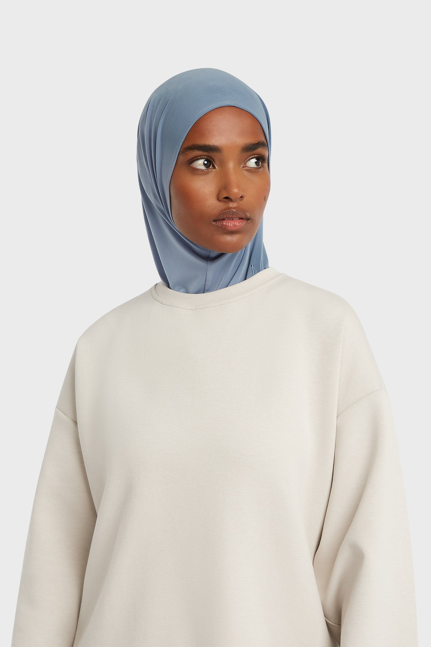 Premium Jersey Hijab | Dusty Indigo