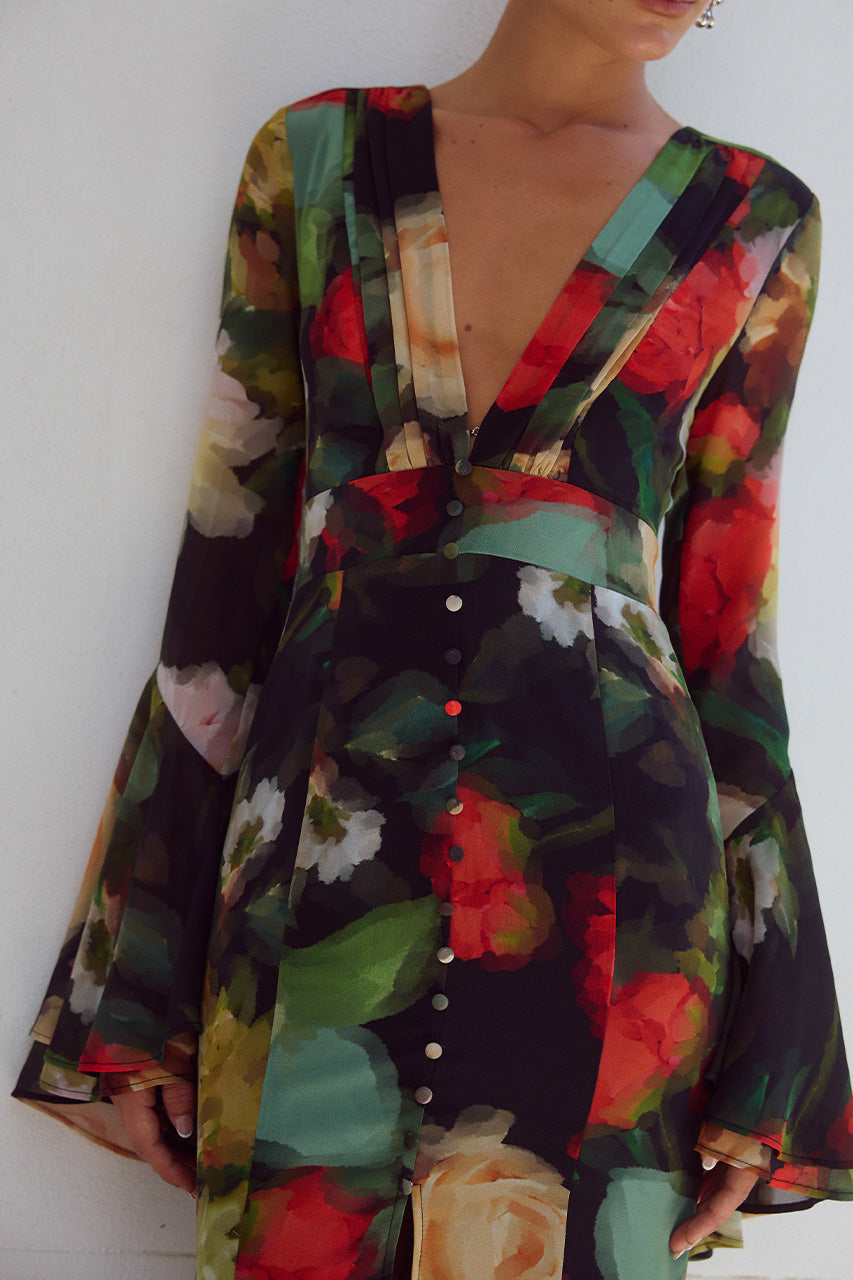 SARI MAXI DRESS - ASHA PRINT