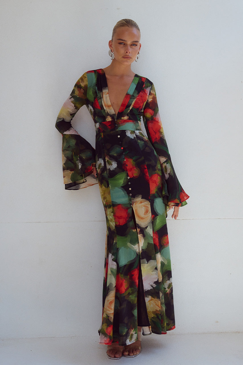 SARI MAXI DRESS - ASHA PRINT
