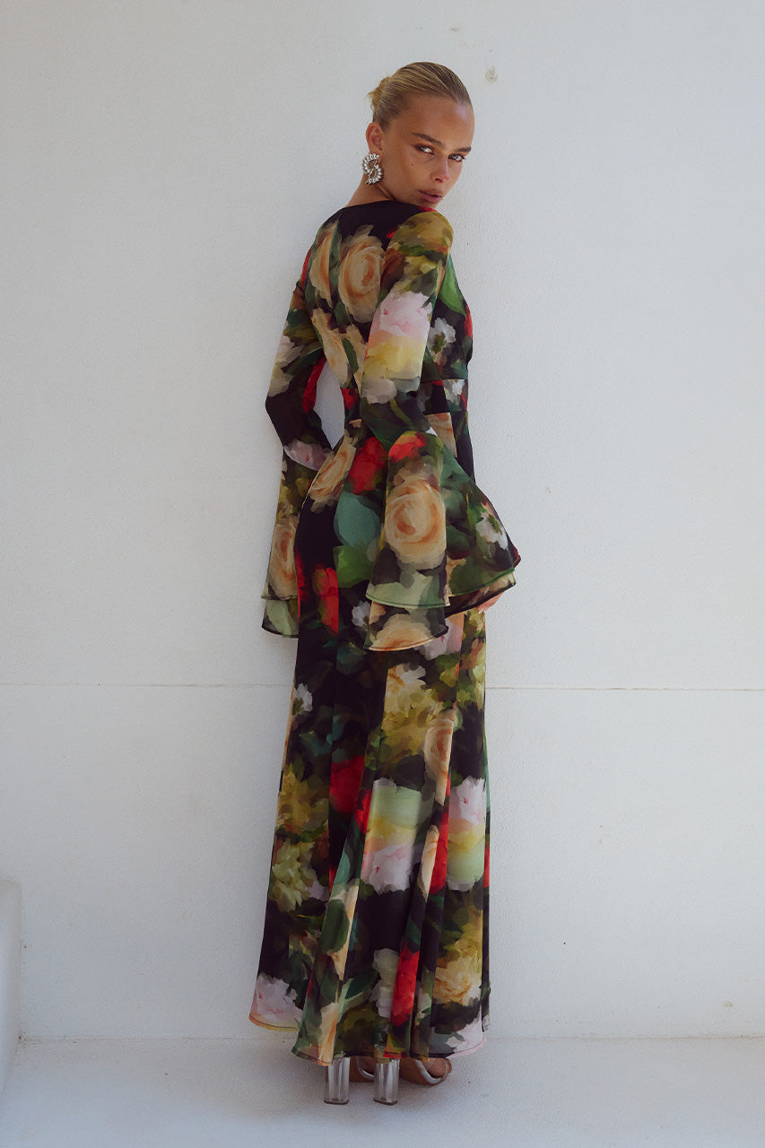 SARI MAXI DRESS - ASHA PRINT