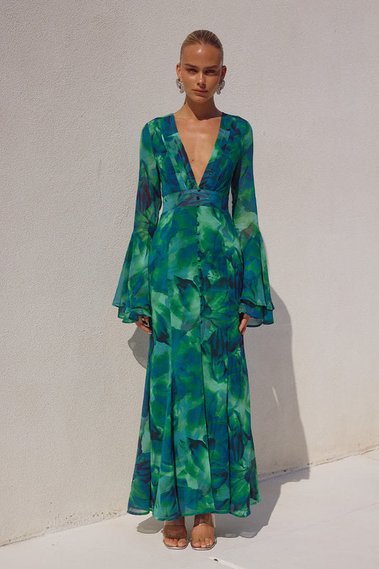 SARI MAXI DRESS - CALISTA GREEN