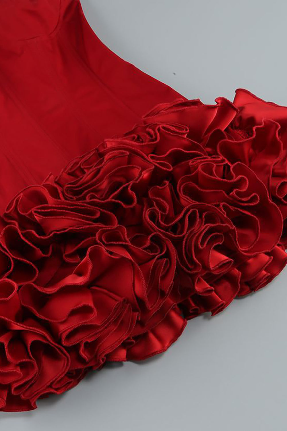 Strapless Corset Ruffled Floral Mini Dress