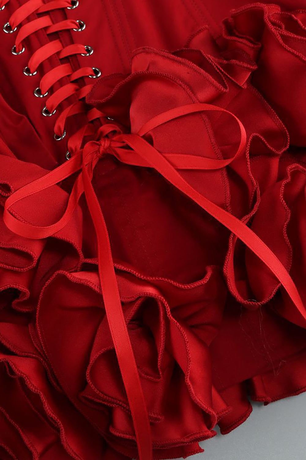 Strapless Corset Ruffled Floral Mini Dress