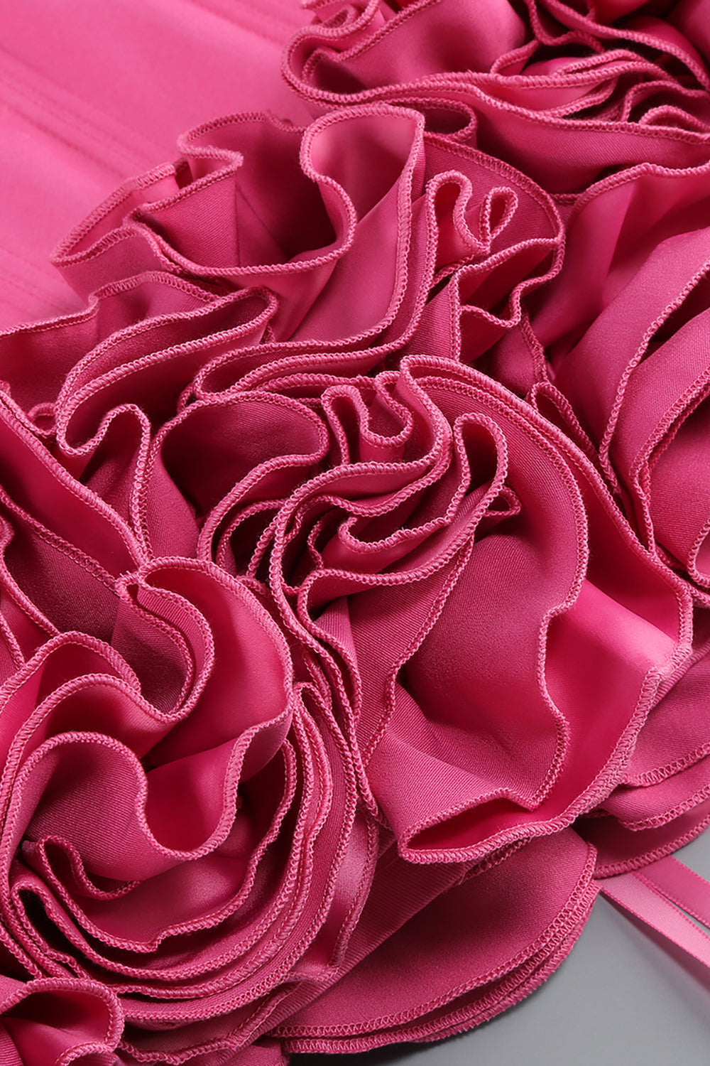 Strapless Corset Ruffled Floral Mini Dress