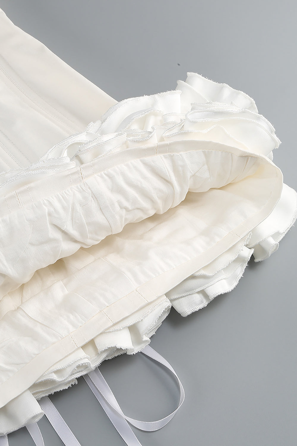 Strapless Corset Ruffled Floral Mini Dress