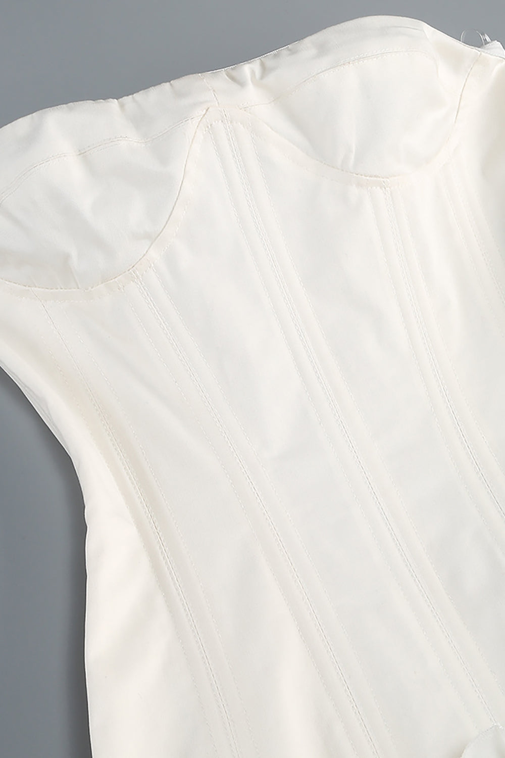 Strapless Corset Ruffled Floral Mini Dress