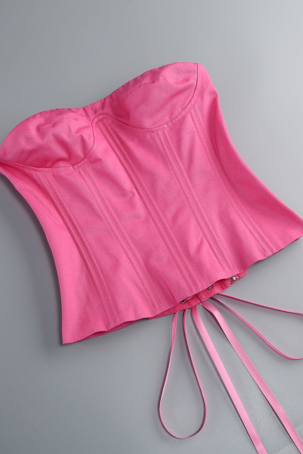 Strapless Corset Ruffled Floral Mini Dress