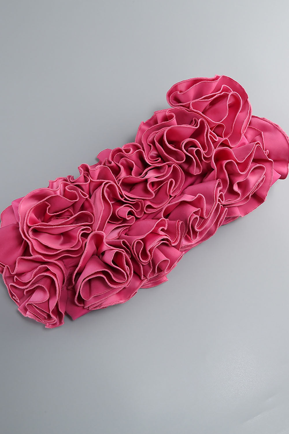 Strapless Corset Ruffled Floral Mini Dress