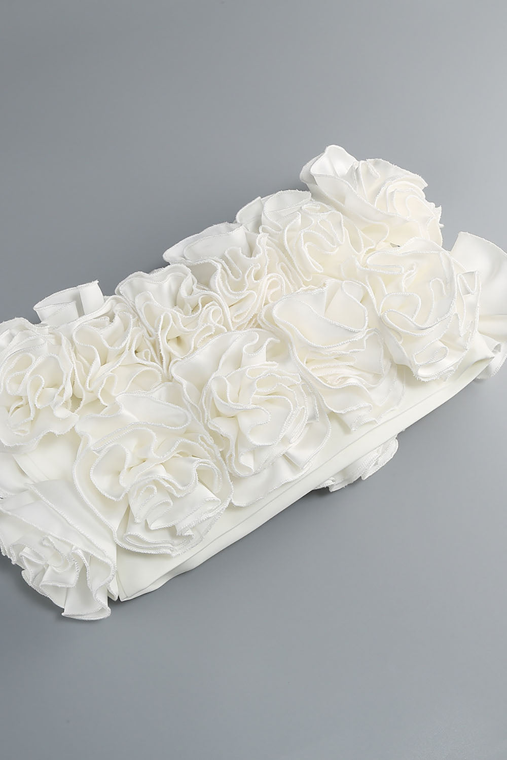 Strapless Corset Ruffled Floral Mini Dress