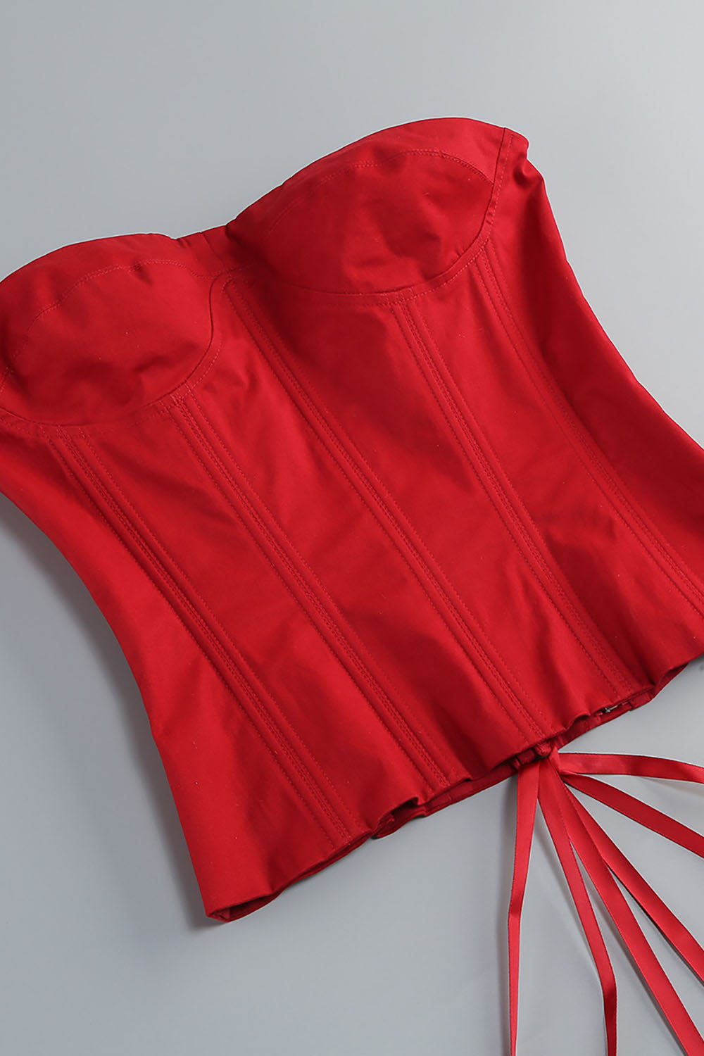 Strapless Corset Ruffled Floral Mini Dress