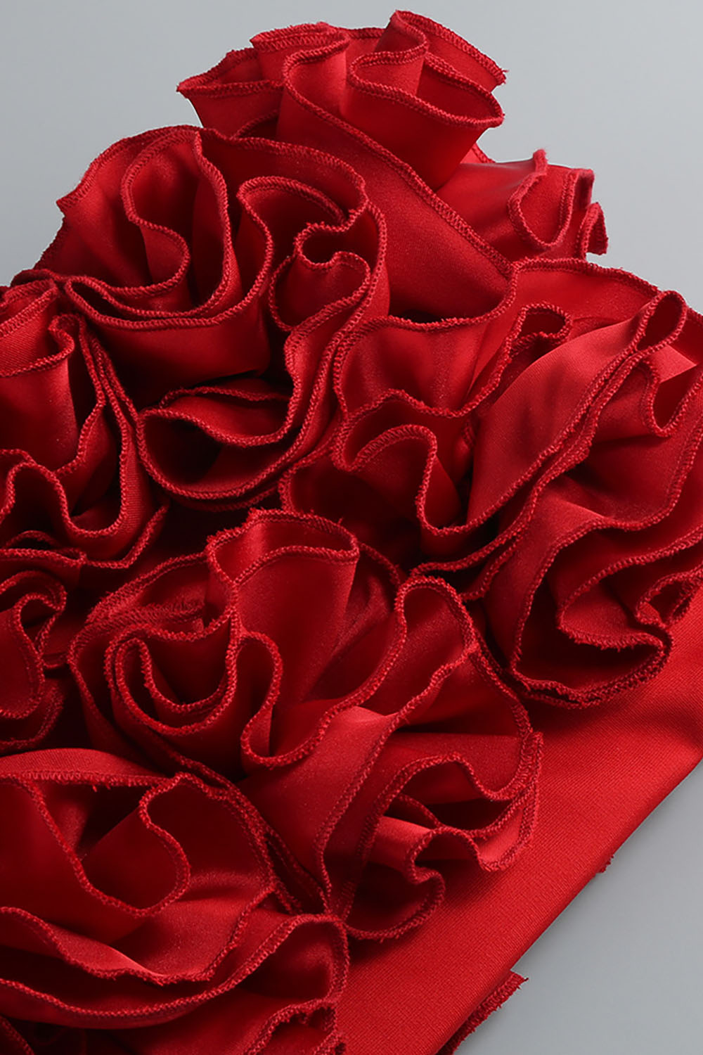 Strapless Corset Ruffled Floral Mini Dress